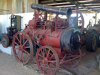 One of the small operating steam engines on display at the Gayndah Museum